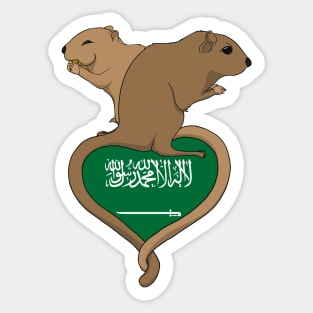 Gerbil Saudi Arabia (light) Sticker